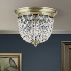 Deckenleuchte Plafond, patina/transparent, Ø 26 cm