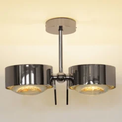 Deckenleuchte Puk Sides chrom 10 cm 2-flammig G9