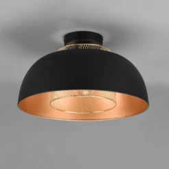 Deckenleuchte Punch, schwarz/gold, Ø 35 cm