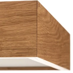Deckenleuchte Quatro DR mit Holzrahmen, 38,5cm
