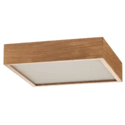 Deckenleuchte Quatro DR mit Holzrahmen, 38,5cm