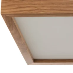 Deckenleuchte Quatro DR mit Holzrahmen, 30,5cm