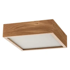 Deckenleuchte Quatro DR mit Holzrahmen, 30,5cm