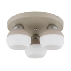 Deckenleuchte Ragusa, Ø 31 cm sand/weiß, Metall/Glas 3-flg.