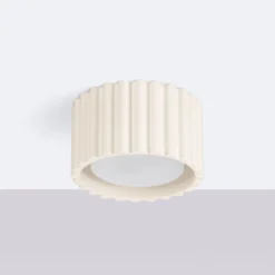 Deckenleuchte RIBLA, beige, Ø 10 cm, Metall, GX53