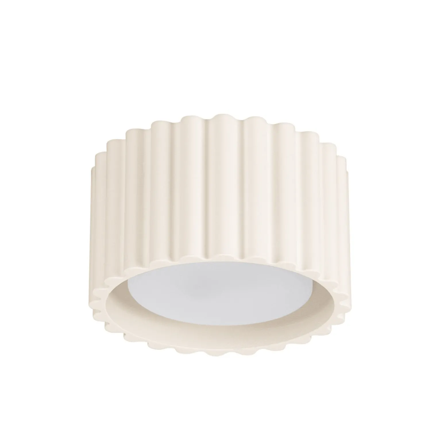 Deckenleuchte RIBLA, beige, Ø 10 cm, Metall, GX53