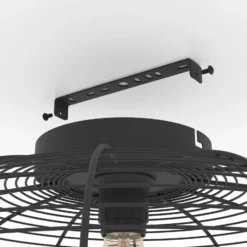 Deckenleuchte Rinroe, Ø 45 cm, schwarz, Stahl