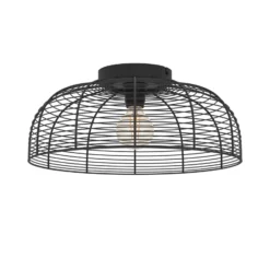Deckenleuchte Rinroe, Ø 45 cm, schwarz, Stahl