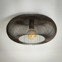 Deckenleuchte Rippberg, schwarz, einflammig