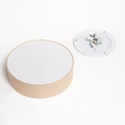 Deckenleuchte Rondo, beige, Metall, Ø 45 cm, E27