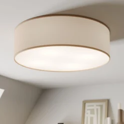 Deckenleuchte Rondo, beige, Metall, Ø 45 cm, E27