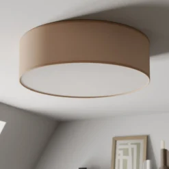 Deckenleuchte Rondo, beige, Metall, Ø 45 cm, E27