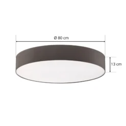 Deckenleuchte Rondo, grau Ø 80cm