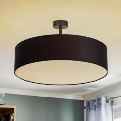 Deckenleuchte Rondo mit Abstand, dunkelgrau Ø 60cm