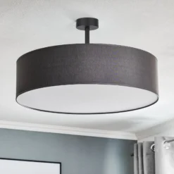 Deckenleuchte Rondo mit Abstand, grau Ø 60cm