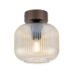 Deckenleuchte Salvia, braun/cognac, Glas, Ø 15 cm, E14