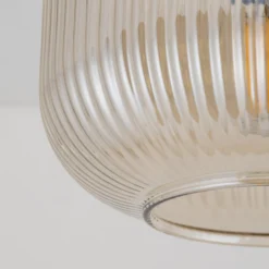 Deckenleuchte Salvia, braun/cognac, Glas, Ø 15 cm, E14