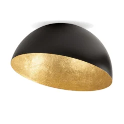 Deckenleuchte Sfera, Ø 50cm, schwarz/gold