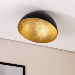 Deckenleuchte Sfera, Ø 50cm, schwarz/gold