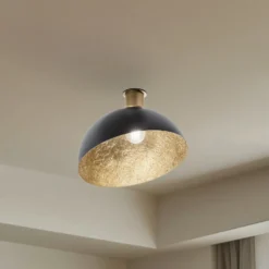 Deckenleuchte Sfera, Ø 35cm, schwarz/gold