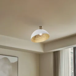 Deckenleuchte Sfera, Ø 35cm, weiß/gold