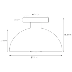 Deckenleuchte Siemon aus Stahl, Ø 25 cm, blau