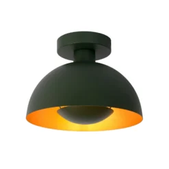 Deckenleuchte Siemon aus Stahl, Ø 25 cm, grün