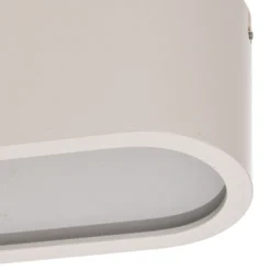 Deckenleuchte Soft, 125 x 6 cm, weiß, Aluminium, G13