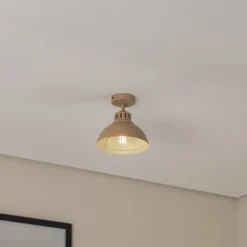 Deckenleuchte Sven, 1-flammig, beige, Stahl