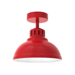 Deckenleuchte Sven, 1-flammig, rot, Stahl, E27