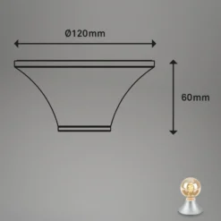 Deckenleuchte Tepel fürs Bad IP44 E27 chrom matt