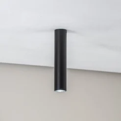 Deckenleuchte Tube in Zylinderform, schwarz