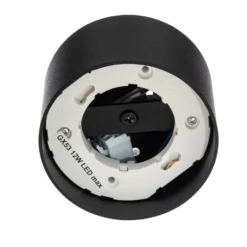 Deckenleuchte Tubo S, schwarz, Stahl, Ø 8 cm, GX53