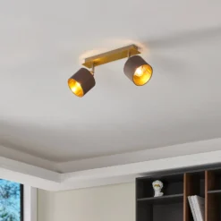 Deckenleuchte Valbiano Cappuccino/Gold 2fl.
