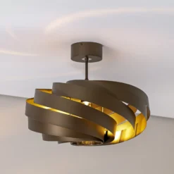 Deckenleuchte Vento, kaffeebraun, Ø 50 cm