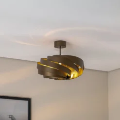 Deckenleuchte Vento, kaffeebraun, Ø 50 cm