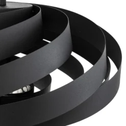 Deckenleuchte Vento, schwarz, Ø 50 cm, Metall, E27
