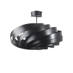 Deckenleuchte Vento, schwarz, Ø 60 cm, Metall, E27