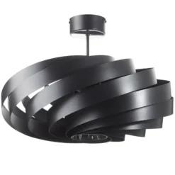 Deckenleuchte Vento, schwarz, Ø 60 cm, Metall, E27