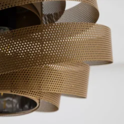 Deckenleuchte Vento, schwarz/gold, Metall, Ø 40 cm, E27