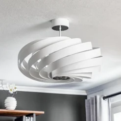 Deckenleuchte Vento, weiß, Ø 60 cm, Metall, E27