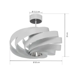 Deckenleuchte Vento, weiß, Metall, Ø 50 cm