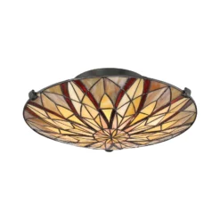 Deckenleuchte Victory mit Schirm im Tiffany-Stil