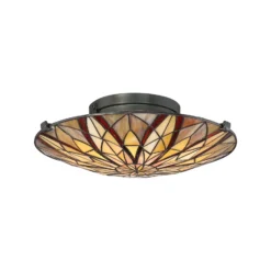 Deckenleuchte Victory mit Schirm im Tiffany-Stil