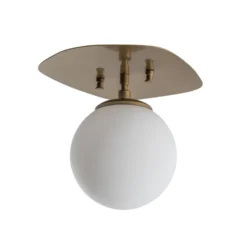 Deckenleuchte Well, goldfarben, Glas, Ø 20 cm, E14