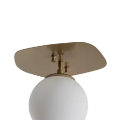 Deckenleuchte Well, goldfarben, Glas, Ø 20 cm, E14
