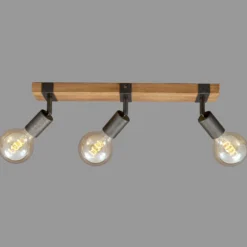 Deckenleuchte Wood Basic, dreiflammig