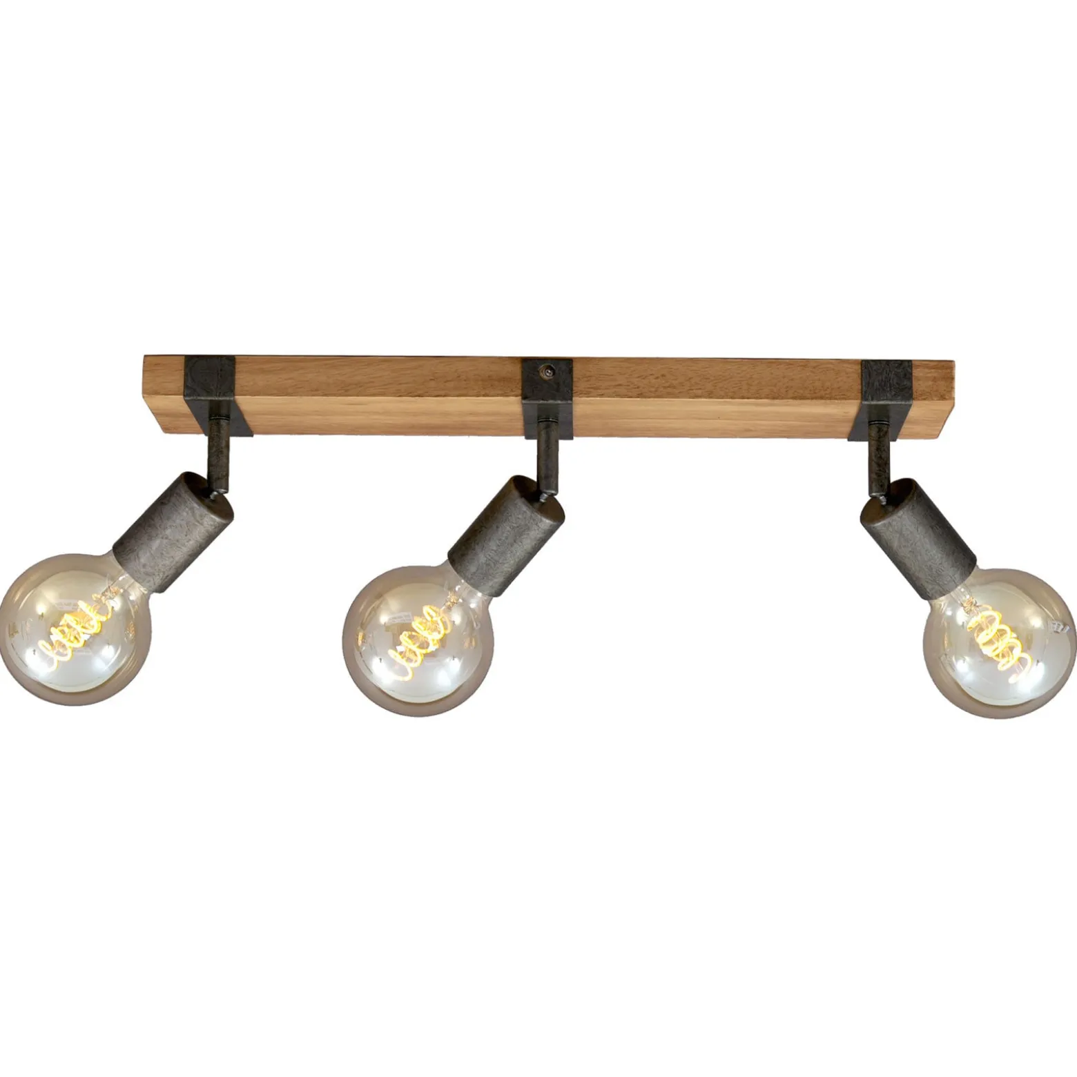 Deckenleuchte Wood Basic, dreiflammig