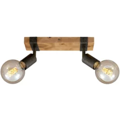 Deckenleuchte Wood Basic, zweiflammig
