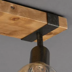 Deckenleuchte Wood Basic, zweiflammig